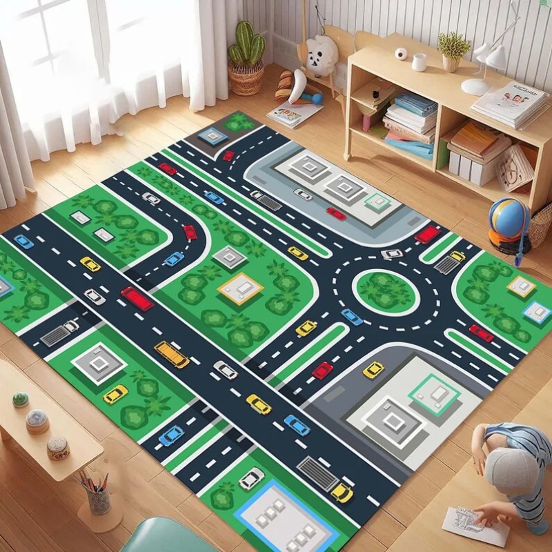 Commercial Road Printing - Alfombra Antideslizante con Estampado de Mapa