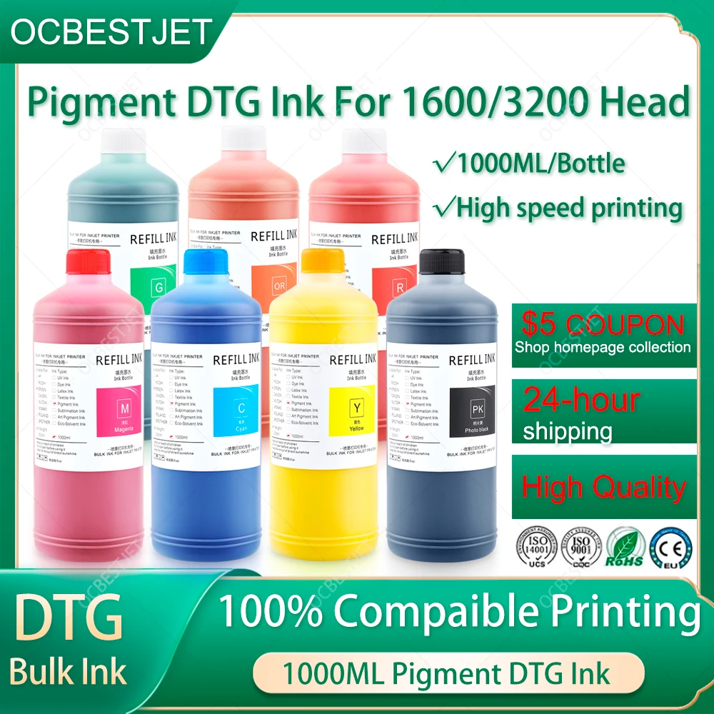 Direct To Garment Ink - Tinta textil DTG de 1000ML/botella para