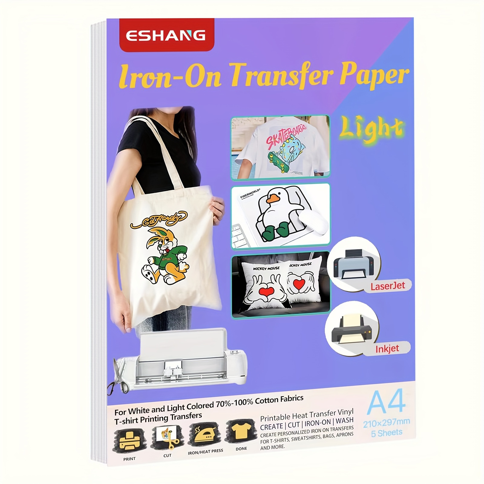 Printable Heat Transfer Vinyl - Papel de transferencia de calor tamaño