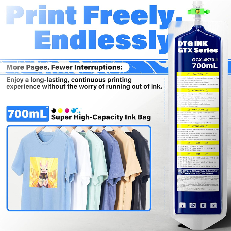 Bolsa de tinta textil GTX DTG  - Direct To Garment Ink reseña y precio