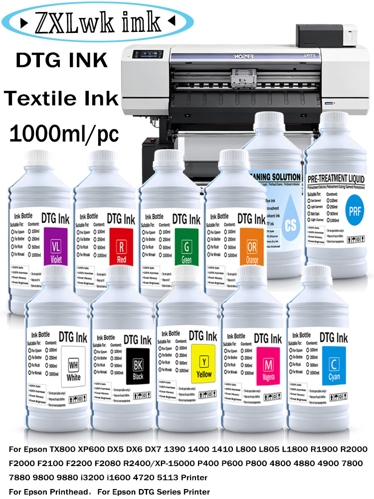 Tinta DTG para recarga de impr - Direct To Garment Ink reseña y precio